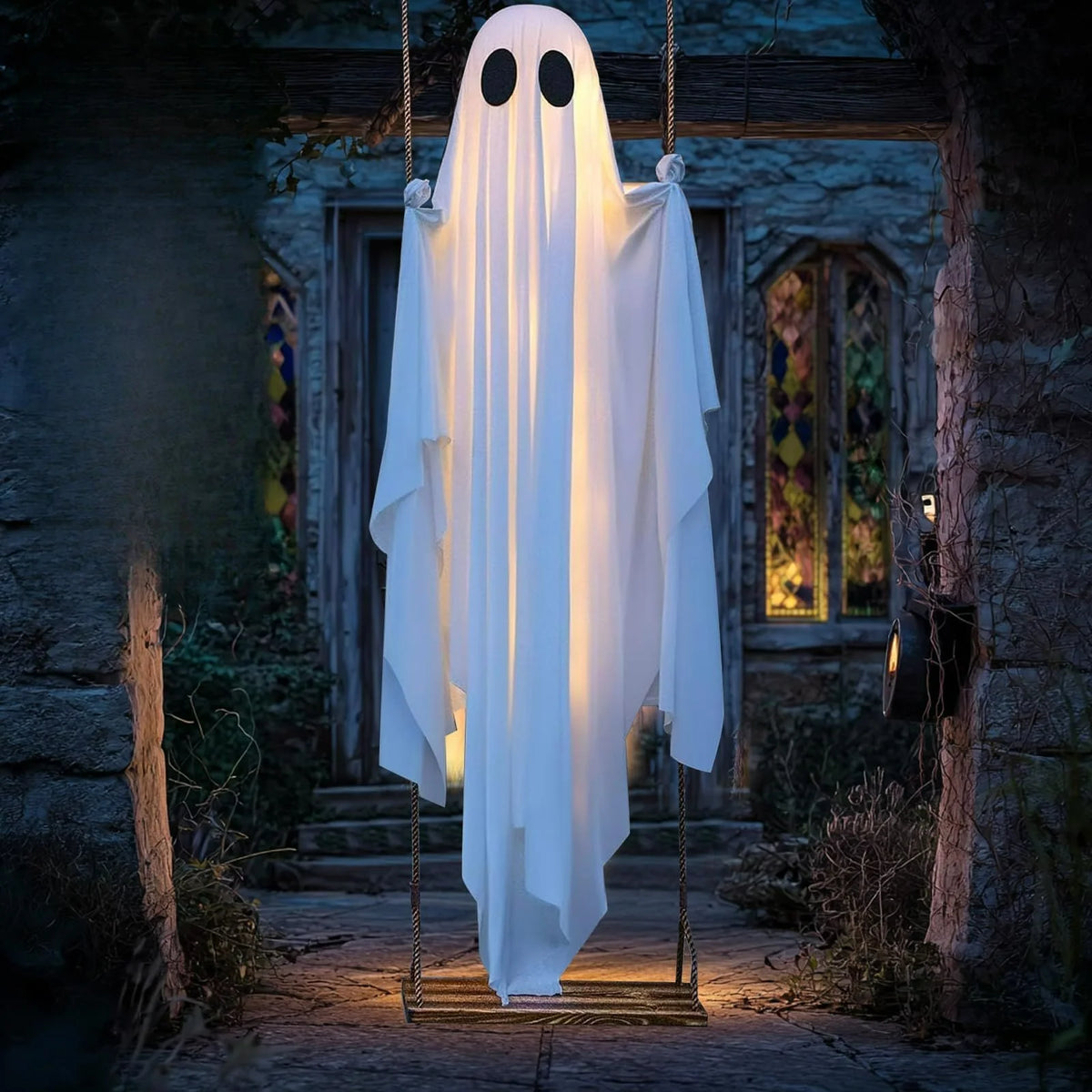 Spooki – Fantasma colgante con luz LED